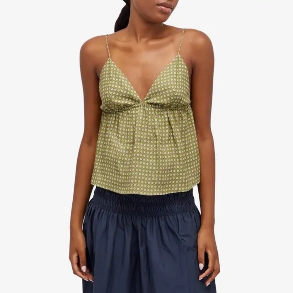 FAITHFULL THE BRAND, Emalee Top, Green, Size 4